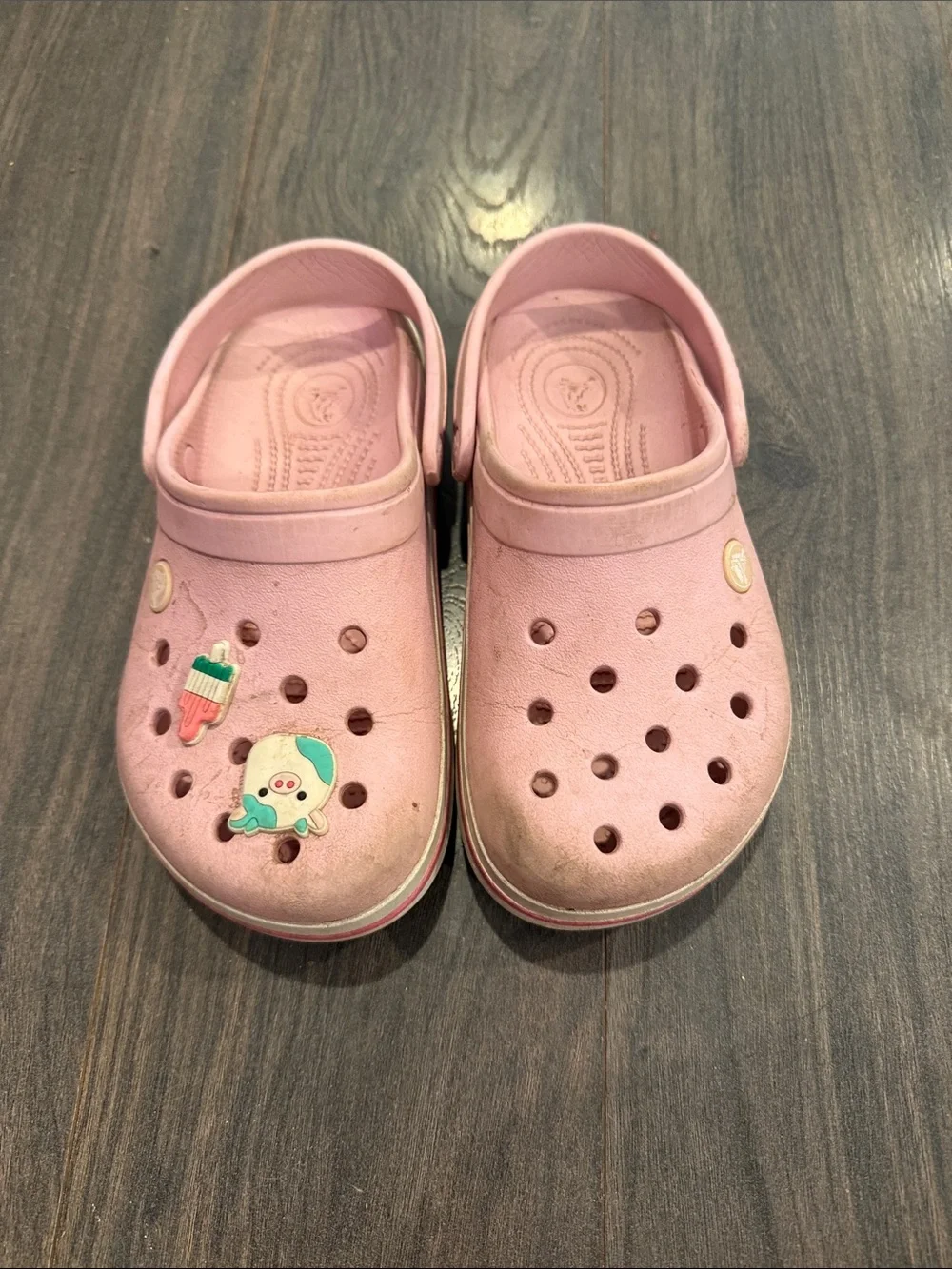 Crocs Kids Pink Clog Shoes - Lightweight Slip-On size 3 7:21